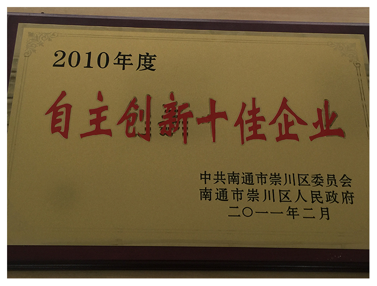 自主創(chuàng)新十佳企業(yè)